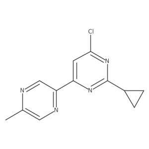 4-Chloro-2-cyclopropyl-6-(5-methylpyrazin-2-yl)pyrimidine结构式