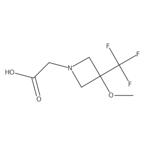 2-(3-Methoxy-3-(trifluoromethyl)azetidin-1-yl)acetic acid结构式