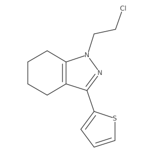 1-(2-chloroethyl)-3-(thiophen-2-yl)-4,5,6,7-tetrahydro-1H-indazole结构式