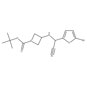Tert-butyl 3-(((5-bromothiophen-2-yl)(cyano)methyl)amino)azetidine-1-carboxylate Structure