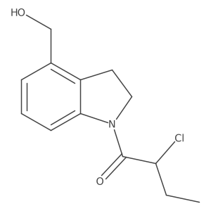 2-Chloro-1-(4-(hydroxymethyl)indolin-1-yl)butan-1-one Structure