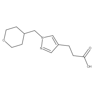 3-{1-[(oxan-4-yl)methyl]-1H-pyrazol-4-yl}propanoic acid Structure