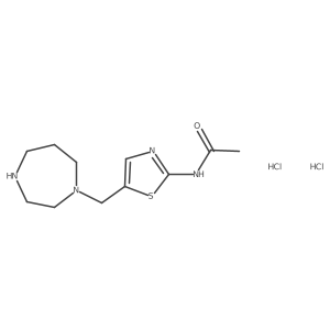 N-(5-((1,4-diazepan-1-yl)methyl)thiazol-2-yl)acetamide dihydrochloride Structure
