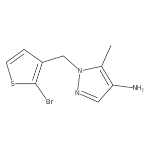 1-[(2-bromothiophen-3-yl)methyl]-5-methyl-1H-pyrazol-4-amine结构式