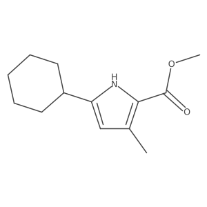 Methyl 5-cyclohexyl-3-methyl-1H-pyrrole-2-carboxylate结构式
