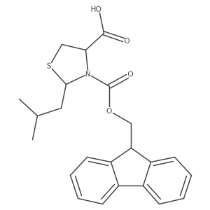 3-{[(9H-fluoren-9-yl)methoxy]carbonyl}-2-(2-methylpropyl)-1,3-thiazolidine-4-carboxylic acid结构式