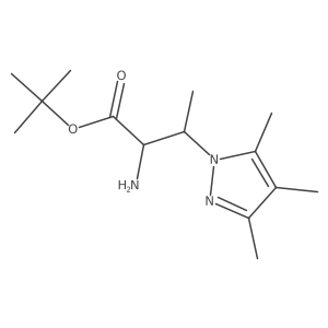 tert-butyl 2-amino-3-(trimethyl-1H-pyrazol-1-yl)butanoate Structure