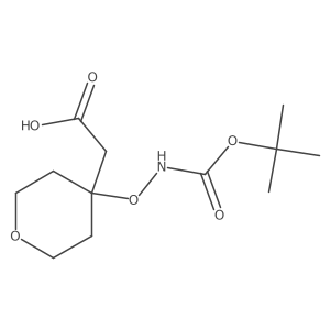 2-[4-({[(Tert-butoxy)carbonyl]amino}oxy)oxan-4-yl]acetic acid Structure
