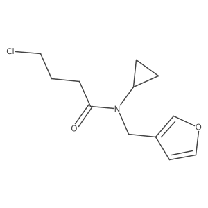 4-chloro-N-cyclopropyl-N-[(furan-3-yl)methyl]butanamide结构式