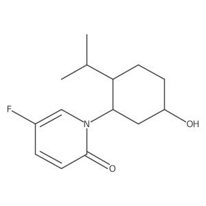 5-Fluoro-1-[5-hydroxy-2-(propan-2-yl)cyclohexyl]-1,2-dihydropyridin-2-one结构式