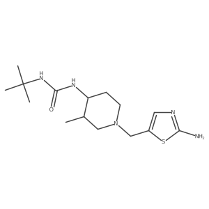 1-{1-[(2-Amino-1,3-thiazol-5-yl)methyl]-3-methylpiperidin-4-yl}-3-tert-butylurea Structure