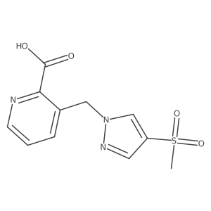 3-[(4-methanesulfonyl-1H-pyrazol-1-yl)methyl]pyridine-2-carboxylic acid Structure