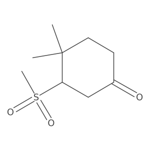 3-Methanesulfonyl-4,4-dimethylcyclohexan-1-one结构式