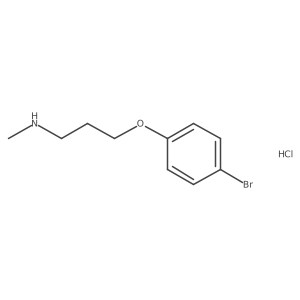 3-(4-bromophenoxy)-N-methylpropan-1-amine hydrochloride结构式