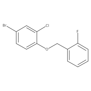 4-Bromo-2-chloro-1-[(2-fluorophenyl)methoxy]benzene结构式