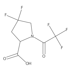 (2S)-4,4-difluoro-1-(trifluoroacetyl)pyrrolidine-2-carboxylic acid Structure