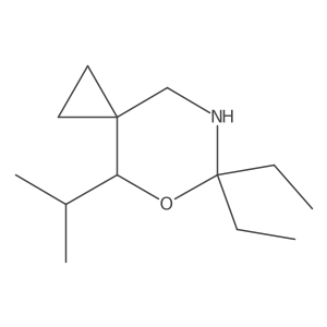 6,6-Diethyl-4-(propan-2-yl)-5-oxa-7-azaspiro[2.5]octane结构式