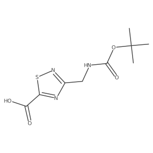 3-({[(Tert-butoxy)carbonyl]amino}methyl)-1,2,4-thiadiazole-5-carboxylic acid结构式
