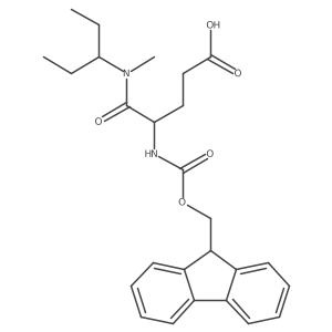 4-({[(9H-fluoren-9-yl)methoxy]carbonyl}amino)-4-[methyl(pentan-3-yl)carbamoyl]butanoic acid结构式