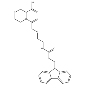 4-(2-{[2-({[(9H-fluoren-9-yl)methoxy]carbonyl}amino)ethyl]sulfanyl}acetyl)thiomorpholine-3-carboxylic acid Structure