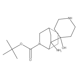 Tert-butyl 6-amino-6-(4-hydroxypiperidin-4-yl)-2-azabicyclo[2.2.2]octane-2-carboxylate Structure