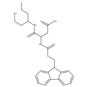 3-({[(9H-fluoren-9-yl)methoxy]carbonyl}amino)-3-[(1-hydroxyhexan-3-yl)carbamoyl]propanoic acid结构式
