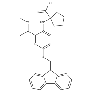 1-[2-({[(9H-fluoren-9-yl)methoxy]carbonyl}amino)-3-methoxybutanamido]cyclopentane-1-carboxylic acid Structure