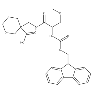 3-{[2-({[(9H-fluoren-9-yl)methoxy]carbonyl}amino)-3-methoxypropanamido]methyl}oxane-3-carboxylic acid Structure
