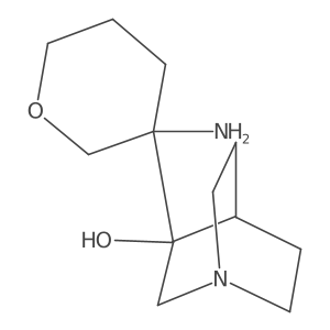 3-(3-Aminooxan-3-yl)-1-azabicyclo[2.2.2]octan-3-ol结构式