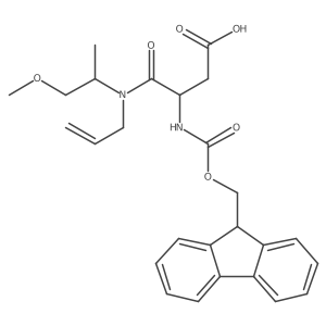 3-({[(9H-fluoren-9-yl)methoxy]carbonyl}amino)-3-[(1-methoxypropan-2-yl)(prop-2-en-1-yl)carbamoyl]propanoic acid结构式