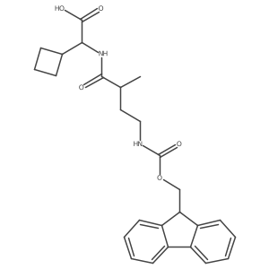 2-cyclobutyl-2-[4-({[(9H-fluoren-9-yl)methoxy]carbonyl}amino)-2-methylbutanamido]acetic acid Structure