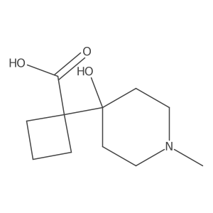 1-(4-Hydroxy-1-methylpiperidin-4-yl)cyclobutane-1-carboxylic acid结构式