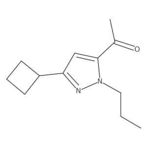 1-(3-cyclobutyl-1-propyl-1H-pyrazol-5-yl)ethan-1-one Structure