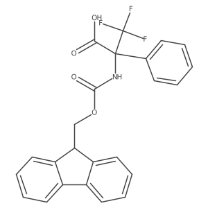 2-({[(9H-fluoren-9-yl)methoxy]carbonyl}amino)-3,3,3-trifluoro-2-phenylpropanoic acid Structure