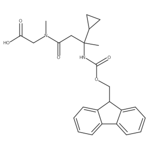 2-[3-cyclopropyl-3-({[(9H-fluoren-9-yl)methoxy]carbonyl}amino)-N-methylbutanamido]acetic acid Structure