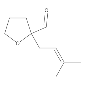 2-(3-Methylbut-2-en-1-yl)oxolane-2-carbaldehyde Structure