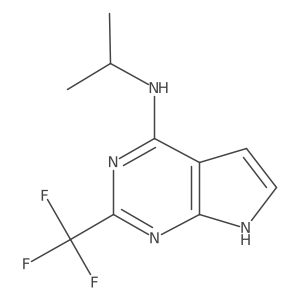 N-(propan-2-yl)-2-(trifluoromethyl)-7H-pyrrolo[2,3-d]pyrimidin-4-amine结构式