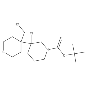 Tert-butyl 3-hydroxy-3-[4-(hydroxymethyl)thian-4-yl]piperidine-1-carboxylate Structure