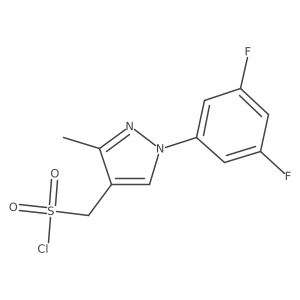 [1-(3,5-difluorophenyl)-3-methyl-1H-pyrazol-4-yl]methanesulfonyl chloride结构式