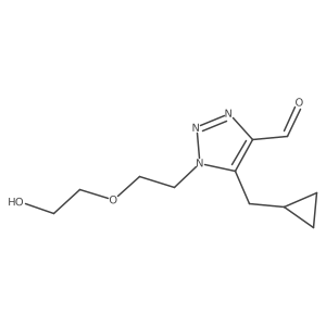 5-(cyclopropylmethyl)-1-[2-(2-hydroxyethoxy)ethyl]-1H-1,2,3-triazole-4-carbaldehyde结构式