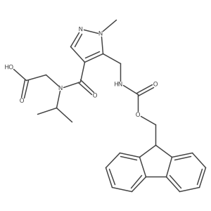 2-(1-{5-[({[(9H-fluoren-9-yl)methoxy]carbonyl}amino)methyl]-1-methyl-1H-pyrazol-4-yl}-N-(propan-2-yl)formamido)acetic acid Structure