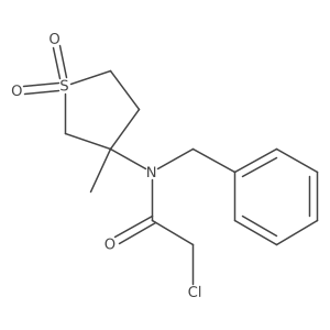 N-benzyl-2-chloro-N-(3-methyl-1,1-dioxo-1lambda6-thiolan-3-yl)acetamide结构式