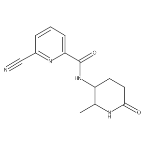 6-Cyano-N-(2-methyl-6-oxopiperidin-3-yl)pyridine-2-carboxamide结构式