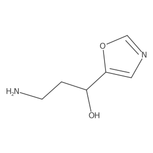 (1R)-3-amino-1-(1,3-oxazol-5-yl)propan-1-ol结构式