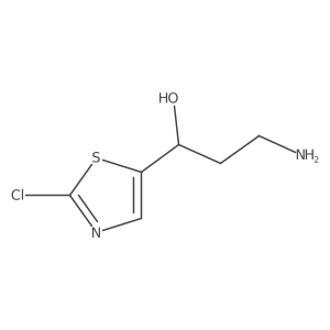 (1S)-3-amino-1-(2-chloro-1,3-thiazol-5-yl)propan-1-ol结构式
