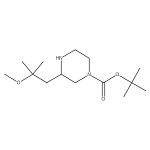 Tert-butyl 3-(2-methoxy-2-methylpropyl)piperazine-1-carboxylate结构式