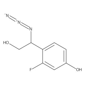 4-(1-Azido-2-hydroxyethyl)-3-fluorophenol结构式