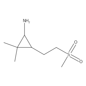3-(2-Methanesulfonylethyl)-2,2-dimethylcyclopropan-1-amine结构式