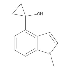1-(1-methyl-1H-indol-4-yl)cyclopropan-1-ol结构式