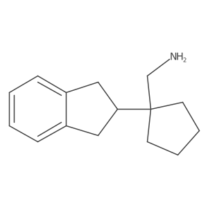 [1-(2,3-dihydro-1H-inden-2-yl)cyclopentyl]methanamine结构式